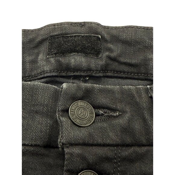 Mother The Pixie Ankle Fray Jeans in Not Guilty Black Exposed Button Fly Size 27 - Picture 6 of 11